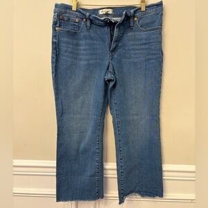 Madewell Women's Mid-Rise Kick Out Blue Jeans - Size 31 P (Petite)
